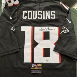 KIRK COUSINS SIGNED ATLANTA FALCONS BLACK NIKE JERSEY AUTOGRAPHED W/COA 601