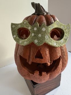 Fall/Halloween Party Pumpkin with Light Inside A Funny Face that will bring smiles
