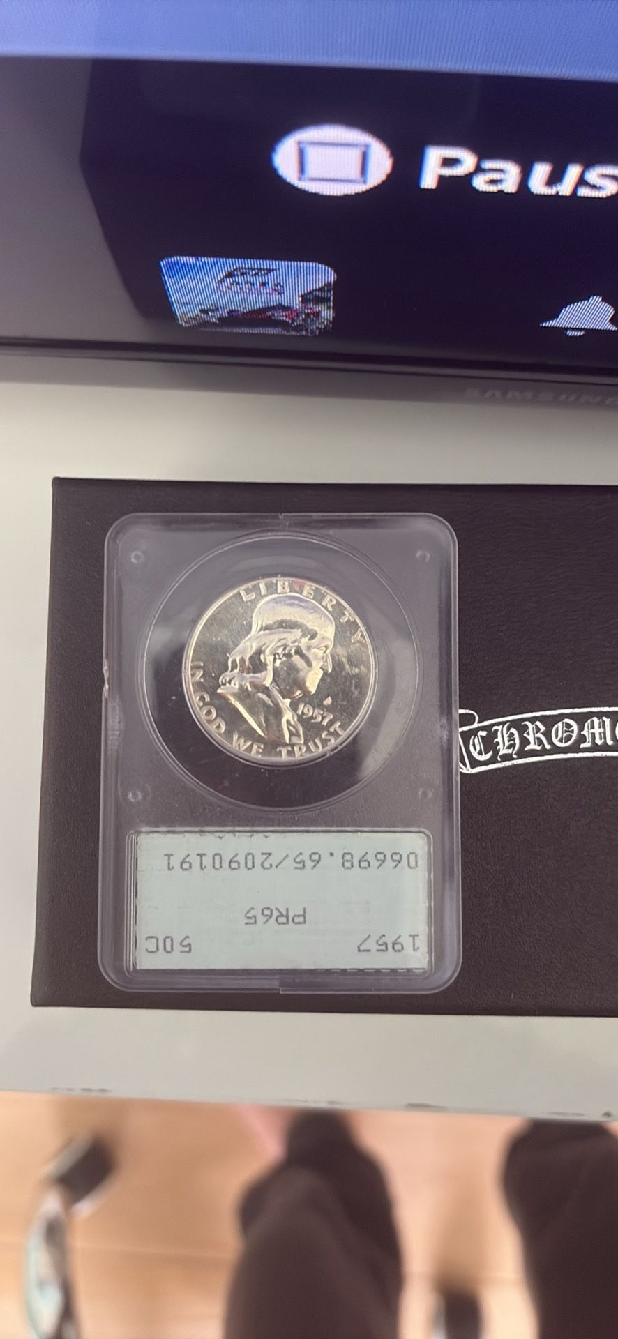 Ben Franklin 1957 Coin Pr65