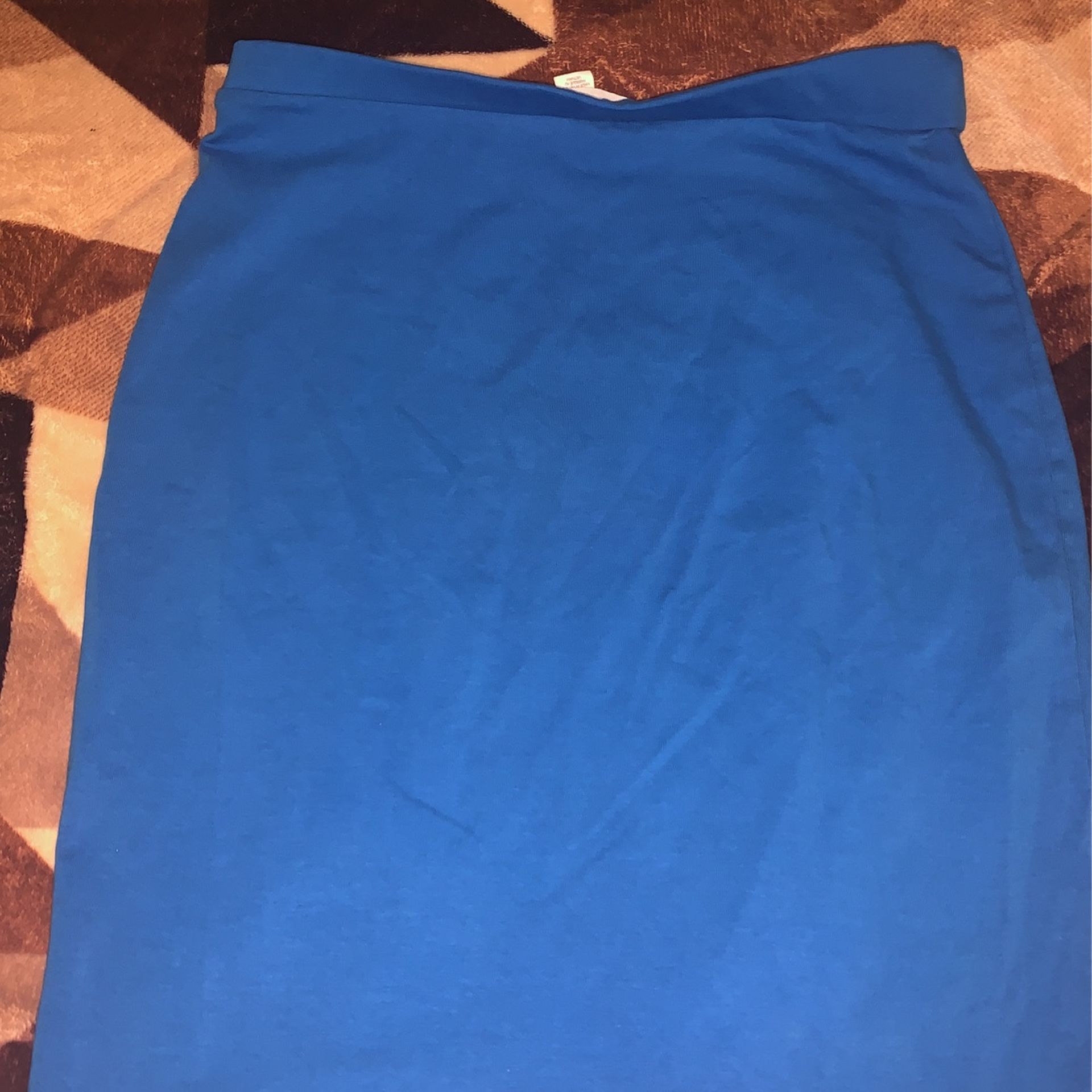 Blue Pencil Skirt 