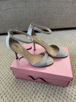 Silver Rhinestone Ankle Strap - Women’s size 7