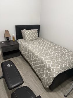 Free 2 twins bed and headboard
