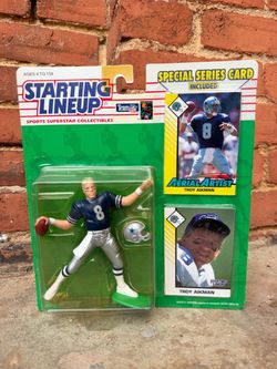 Vintage 1993 Kenner Starting Lineup Troy Aikman Dallas Cowboys Figure – Sealed