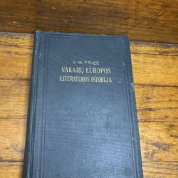 Vintage 1920s Book Vakaru Europos Literaturos Istorija 