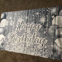 Happy Birthday Banner 3ft X 5 Ft
