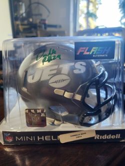 Nfl, Jets, Darrelle Revis, Auto, mini helmet