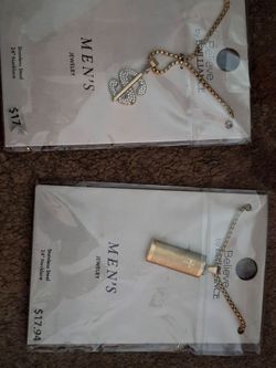 2 Brandnew Stainless Steel mens necklaces