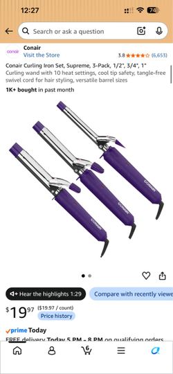 Conair Supreme Curling Iron Set 3-Pack