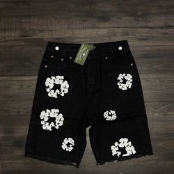 Denim Tear Jean Shorts