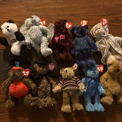 10 vintage TY Attic Treasurers Bears-Cody-Azure-Chelsea-Esmeralda-Peter-Sterling-Beargundy-Orion-Gwendolyn-Toby