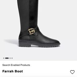 Coach Farrah Leather Boots New