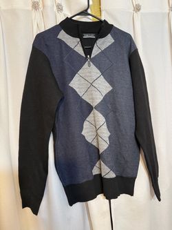 Enzo caballeri men’s sweater black /gray color size L like new