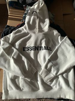 ESSENTIALS FEAR OF GOD WHITE HOODIE