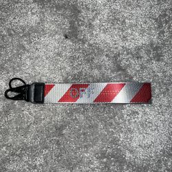 off-white Red & Gray Keychain 