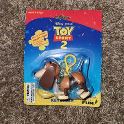 Vintage Disney Pixar 1999 Toy Story 2 Slinky Dog Keychain