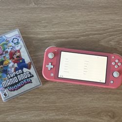 Nintendo Switch Lite with Brand new sealed Super Mario Bros Wonder game