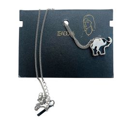 Brand New Mother And Baby Elephant Charm With Necklace 