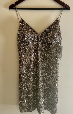Adriana Papell Spaghetti Strap Bronze Champagne... Brand: Adrianna Papell Adriana Papell Spaghetti Strap Bronze Champagne Sequin Occasion Mini-dress S