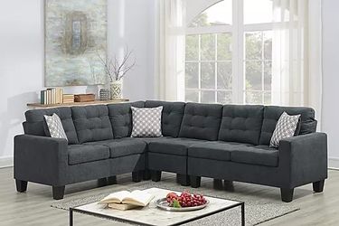 New Dark Grey Sectional Sofa