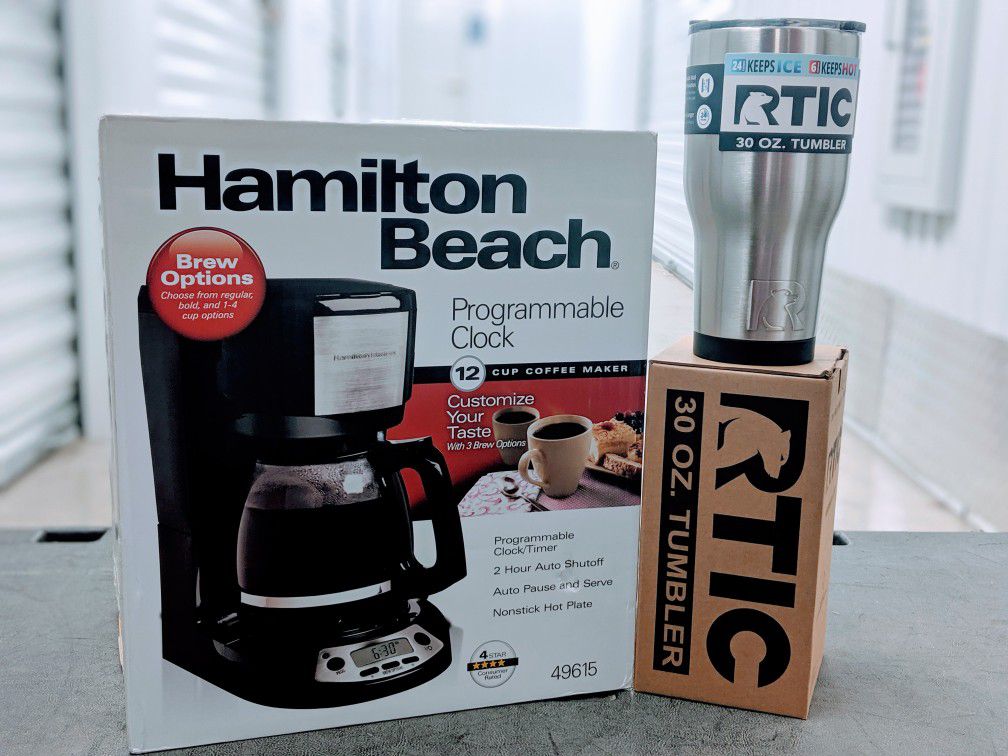 Clearance - RTIC 30oz tumbler and Hamilton Beach coffee maker