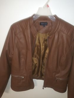 Womans XL leather like coat