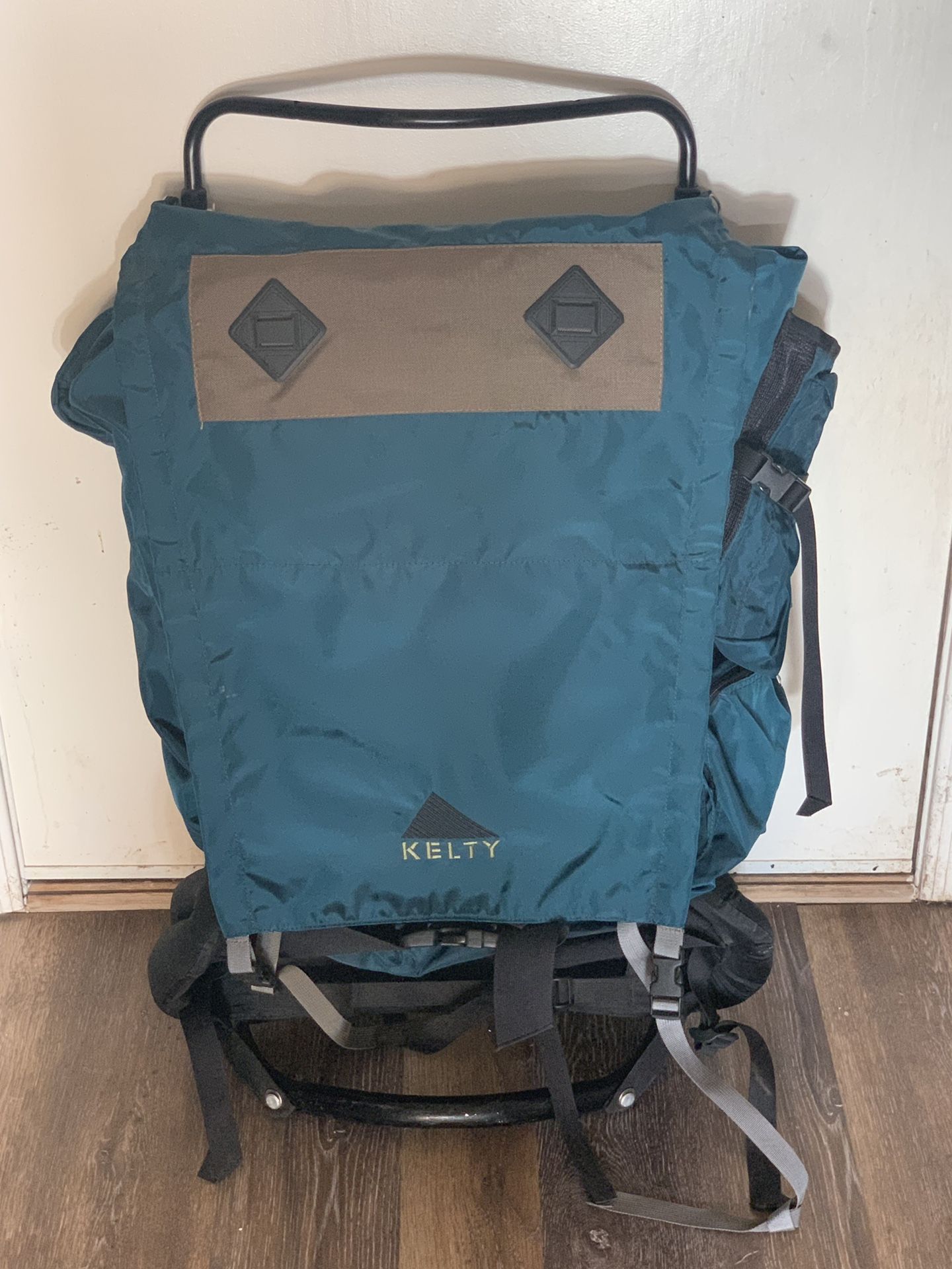 Kelty Blue-Green External Frame Hiking Camping Backpack Aluminium Frame