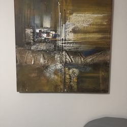 Abstract Brown/Gold Painting