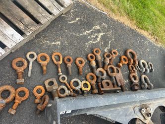 Steel Eye bolts, rigging hardware