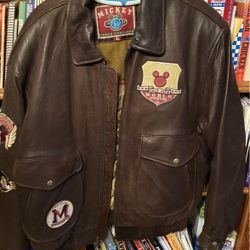 Leather Bommer Jacket 