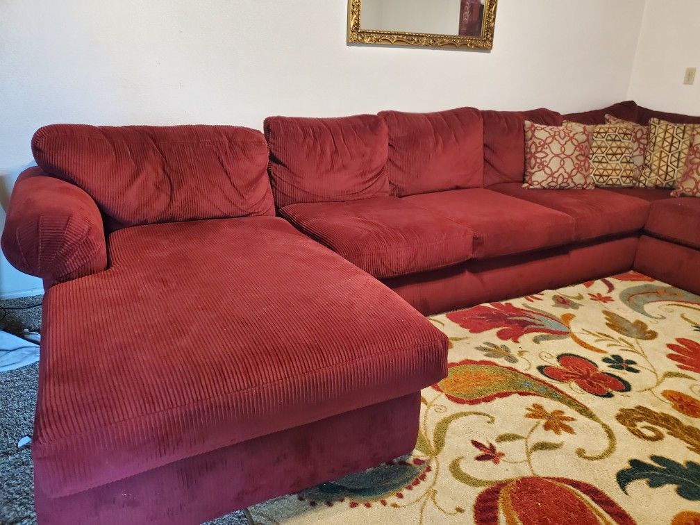 Red Sectional  Couch 