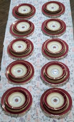 Vintage 1950's Aynsley  England Bone China 40 PCS Dinning Set