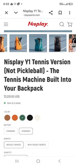 Nisplay tennis ball machine model y-1 brand new never used or opened