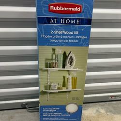 Rubbermaid 2-Shelf Wall Shelf Kit (New in Box)