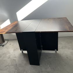 Tiptiper Folding Dining Table with 6 Wheels,