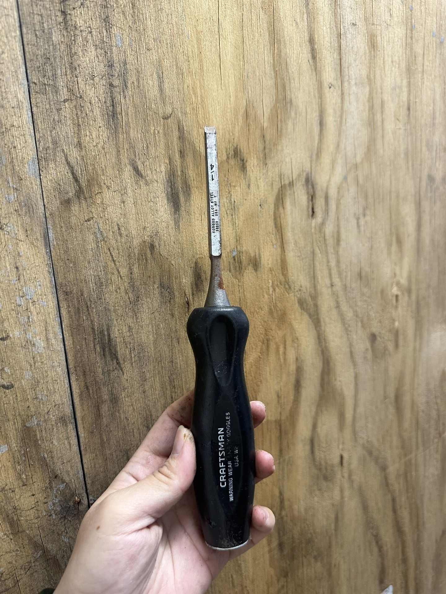 Craftsman Wood Chisel 1/4" with Striking Cap USA 36850
