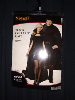 Halloween black collared cape