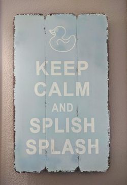 Adorable BATHROOM wood sign/wall Art