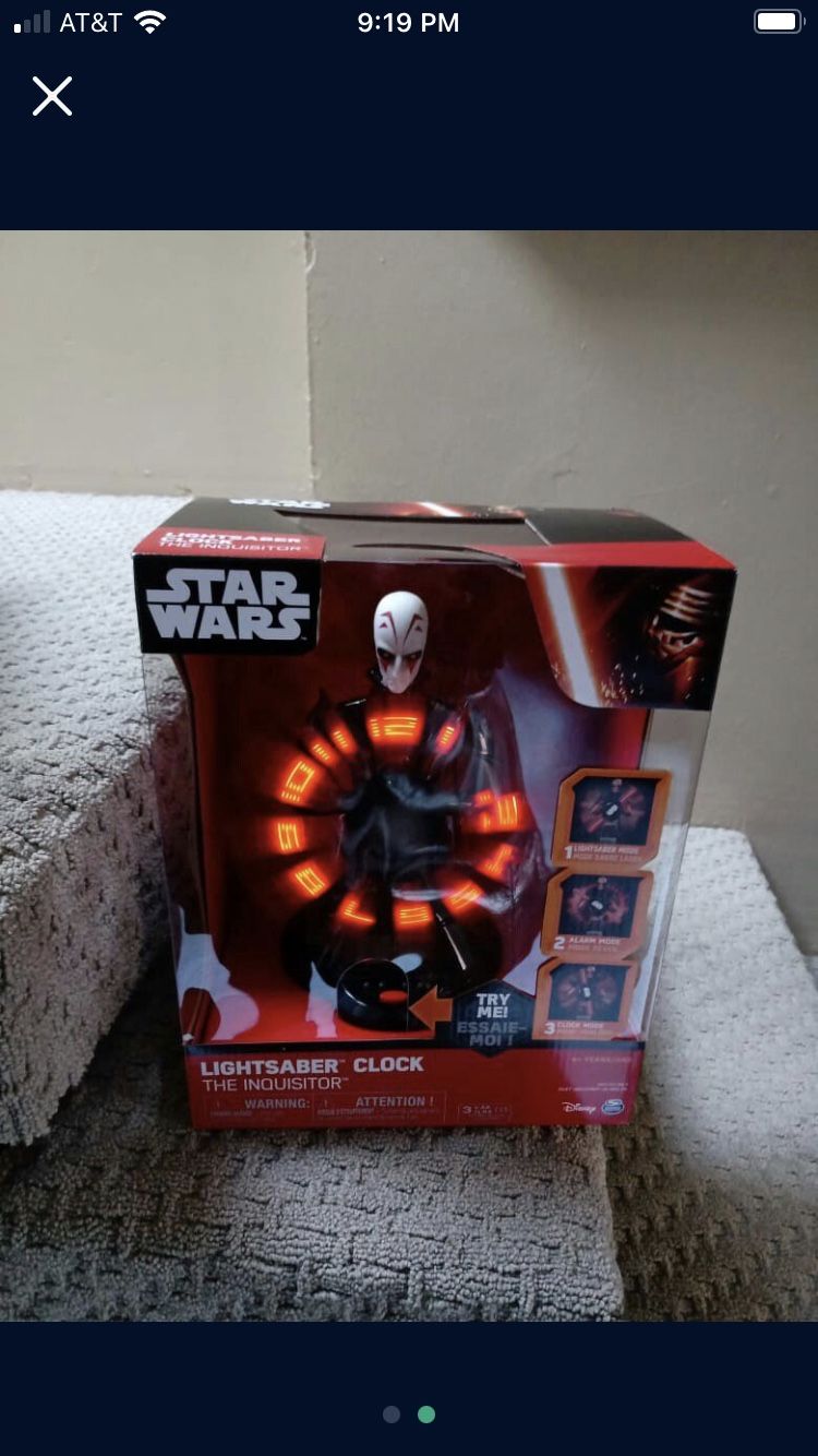 Star Wars The Inquisitor lightsaber alarm clock