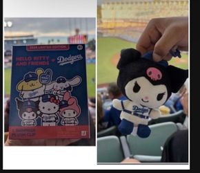 Kuromi Hello Kitty and Friends Dodgers Plush
