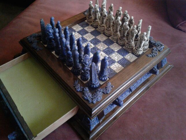 Aztec Chess Set 12.5 X 12.5 Inspired by the 