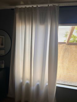 White window curtains
