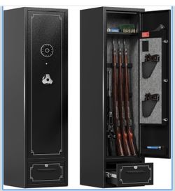 6 Gun Safes Gun Safe for Rifles and Pistols Heavy Duty Gun Cabinet for Rifles and Shotguns Rifle Safes for Home Gun Safe Clearance Gun Locker with Dra