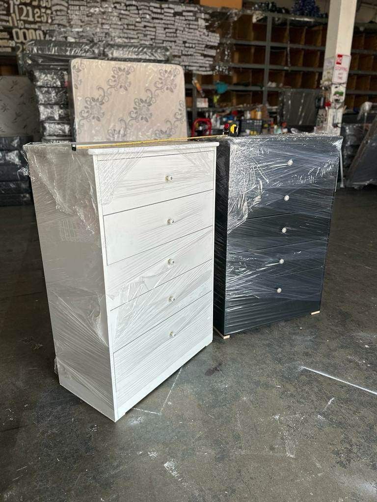 Assembled 5 Drawer Dressers More Colors Available