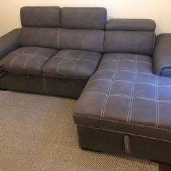 💝Berel Exposed Feet With Faux Wood 2-Piece Sectional Adjustable Headrests, Pull-Out Bed And Right Chaise Hidden Storage
Homelegance$20 Down Payment a