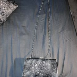 Silver Rhinestone Purse