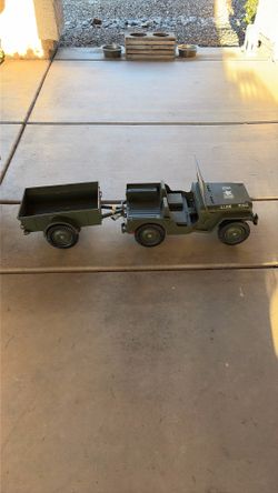 Rare Vintage G.I. Joe Ride-On Jeep & Trailer | Runs, Needs
