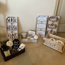 Bathroom Or Laundry Room Farmhouse Decor 