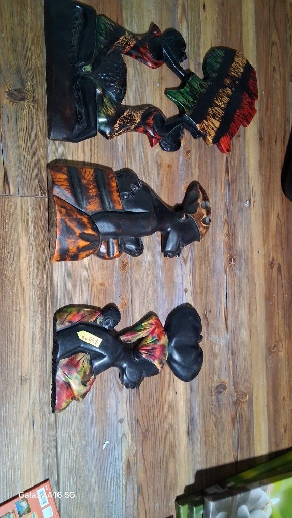 3 piece of African women wall art .