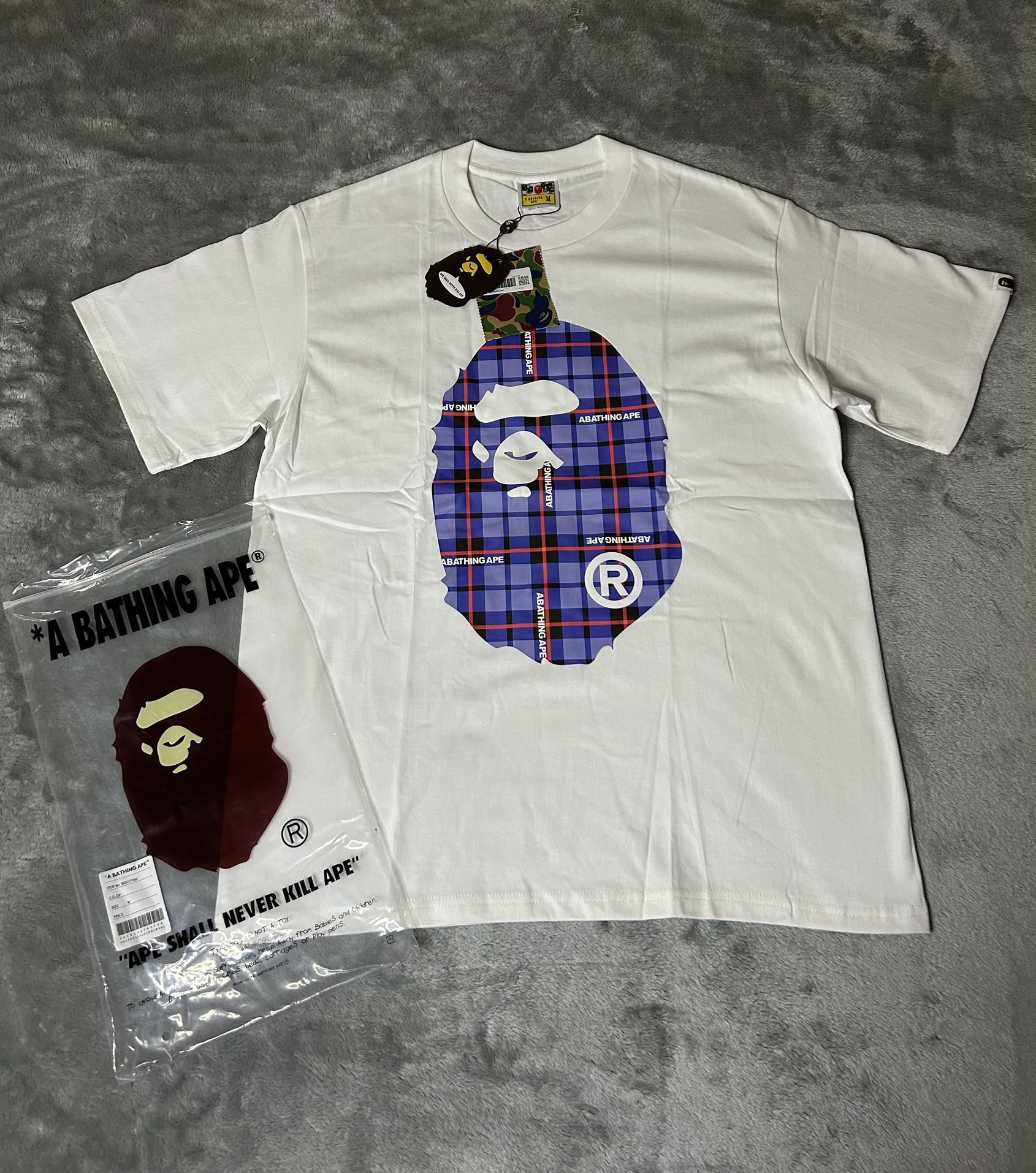 Ape Head logo Check Bape T-Shirt