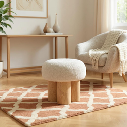 Mono Wooden Curved Ottoman Mushroom stool